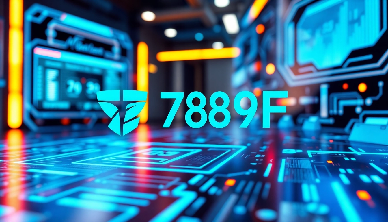 789F branding on advanced digital device interface symbolizing innovation and technological connectivity for modern audiences.