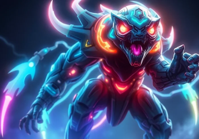 Visual representation of 789f.monster showcasing a sleek, powerful creature with glowing features, emphasizing advanced digital aesthetics.