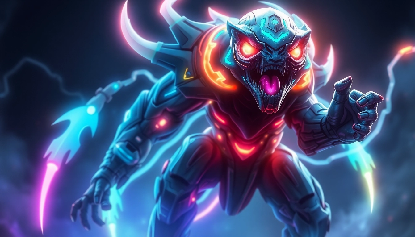Visual representation of 789f.monster showcasing a sleek, powerful creature with glowing features, emphasizing advanced digital aesthetics.