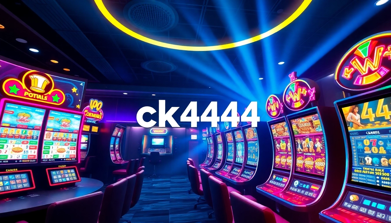 Engaging ck4444 casino platform with lively games, bright visuals, and bold branding to attract players.
