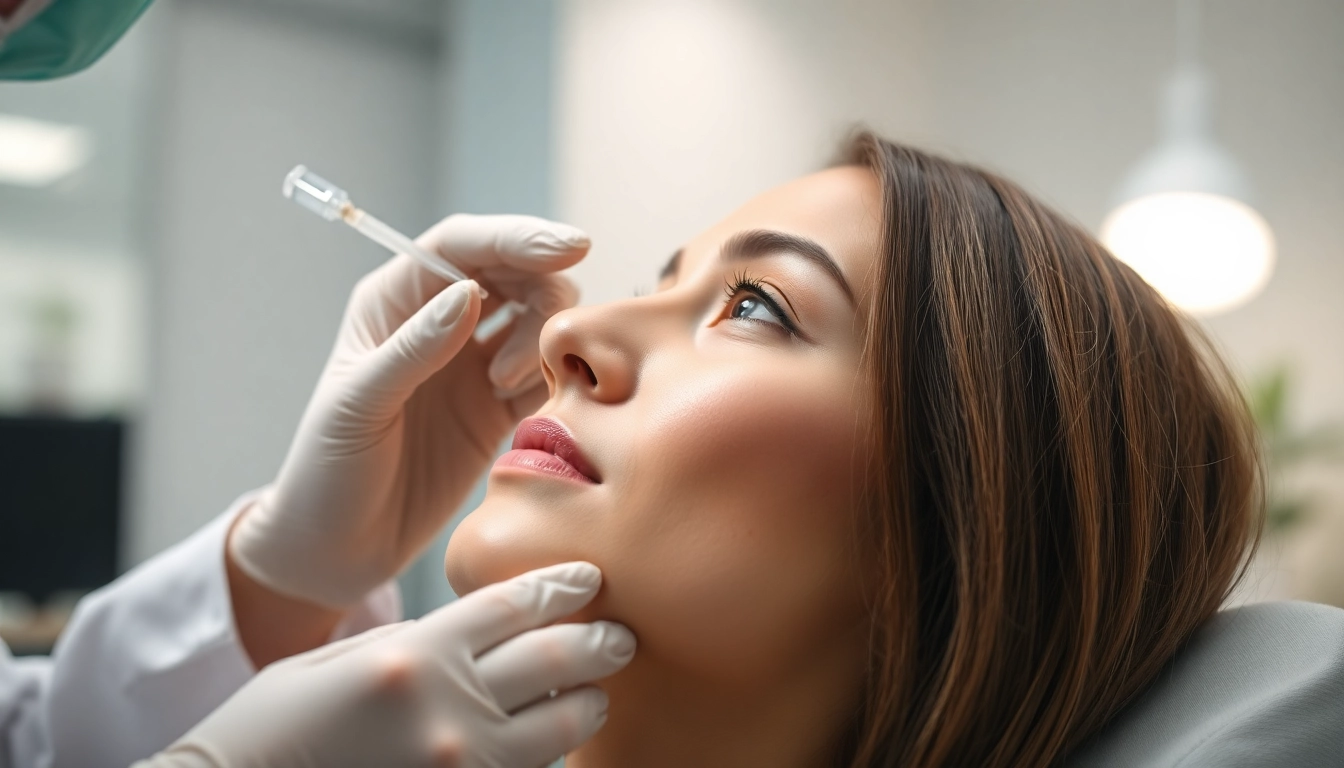 Experienced doctor performing Botulinumtoxin treatment in Zurich to smooth facial wrinkles safely and effectively.