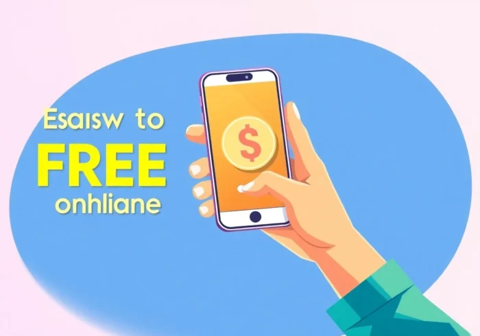 Illustration of a person earning free cash through a mobile app for better online income opportunities.