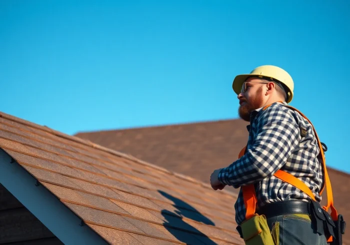 Reliable roofing contractors inspecting a high-quality roof, showcasing professionalism and expertise in roofing services.