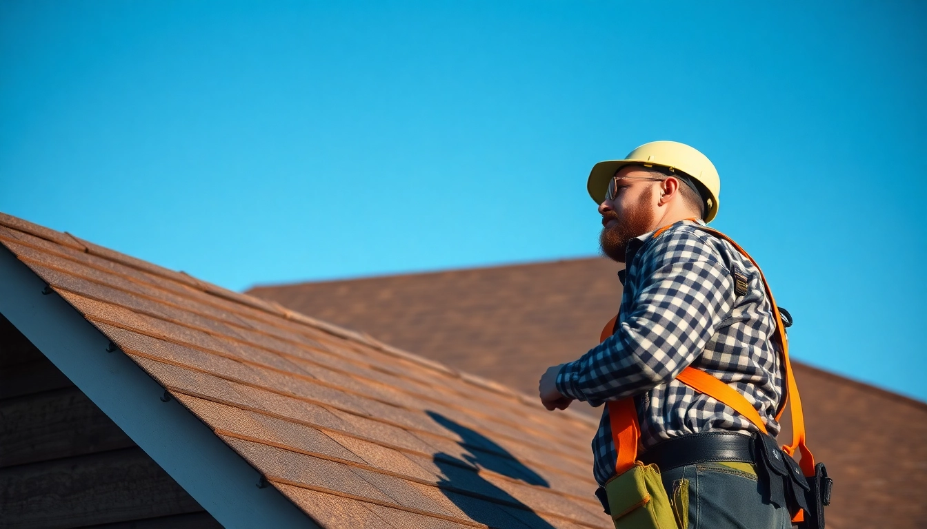 Reliable roofing contractors inspecting a high-quality roof, showcasing professionalism and expertise in roofing services.
