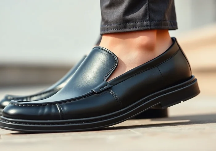 Men toto stylish black leather shoes showcasing modern design and comfort for men's fashion.