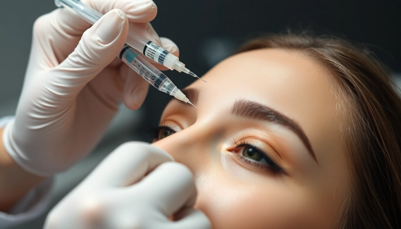 Botox Behandlung: Experienced dermatologist administering Botox injections for wrinkle reduction, focusing on safety and precision.