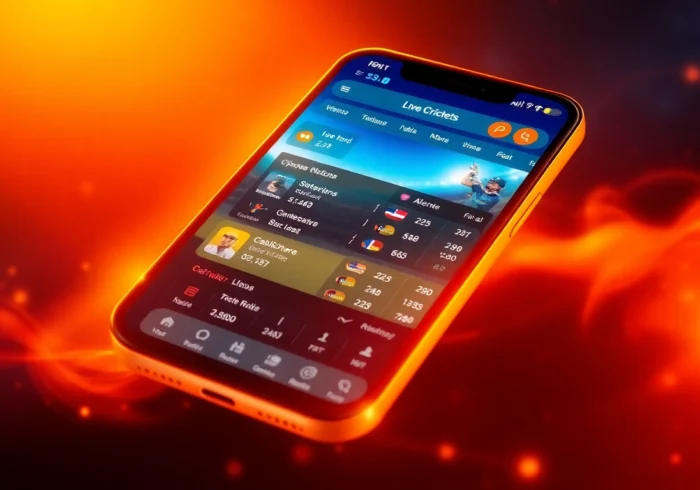 Lotus 365 platform displaying live cricket scores and betting options on mobile for Indian users, enhancing online betting experience.