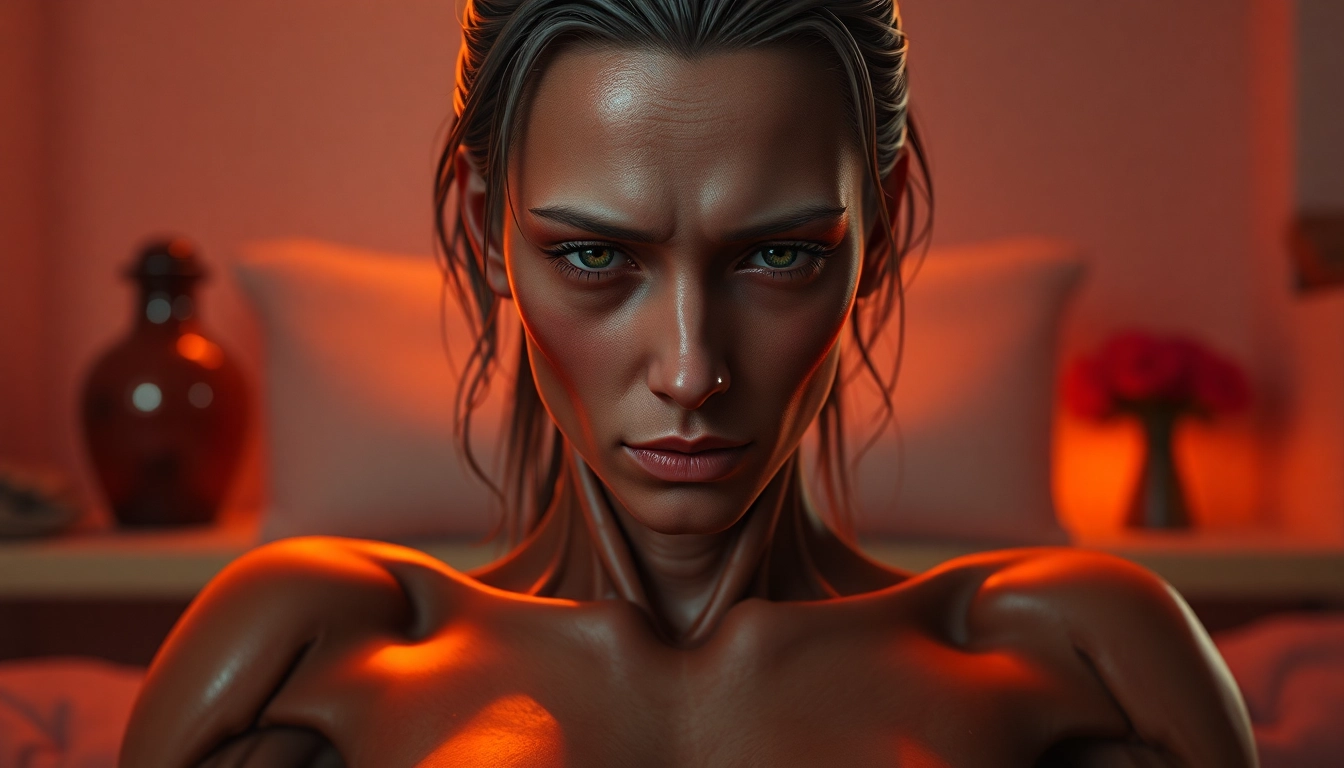 Detailed nsfw ai generated with hyper-realistic features and emotional expressions, designed for adult content.