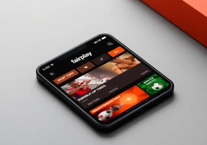 Screenshot of the fairplay app displaying live sports betting options on a user-friendly mobile interface in vibrant orange and black colors.