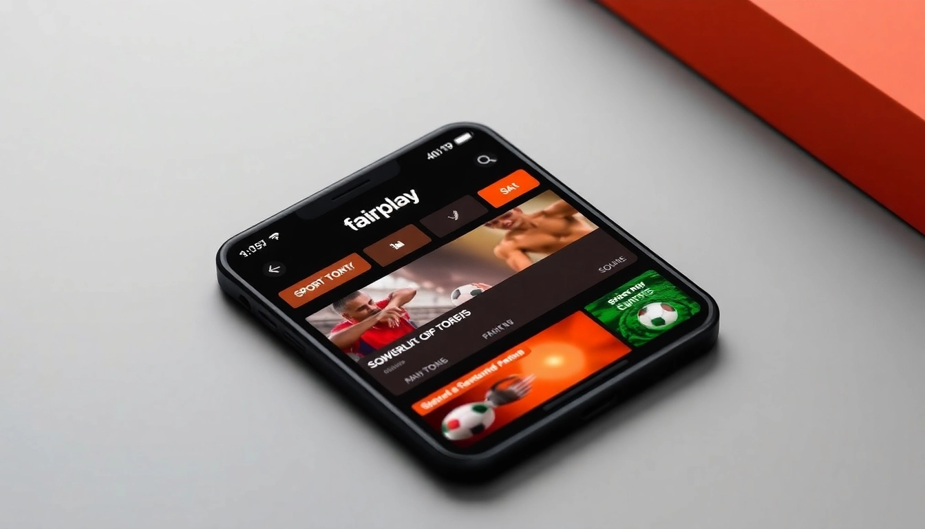 Screenshot of the fairplay app displaying live sports betting options on a user-friendly mobile interface in vibrant orange and black colors.