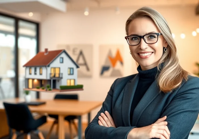 Erfahrener Immobilienmakler Grevenbroich präsentiert Immobilien in professionellem Ambiente, symbolisiert Vertrauen und Marktkenntnis.