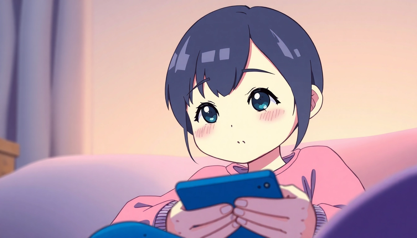 Engaging AI girlfriend chat interface with a warm, friendly virtual partner on screen, emphasizing emotional connection and realistic conversation, accessible and inviting for users seeking virtual companionship.
