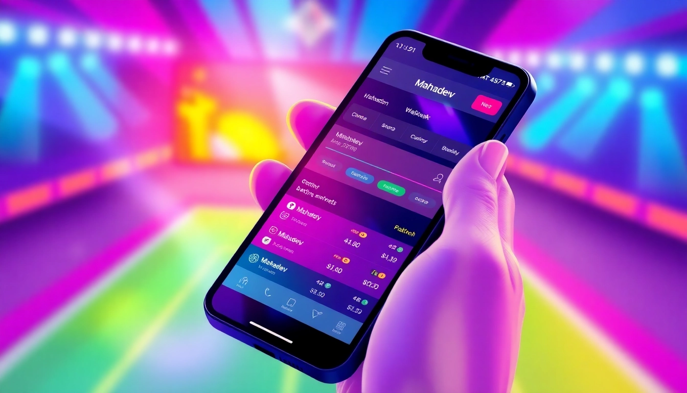 Mahadev book platform showing betting options on a mobile device for easy access and secure
