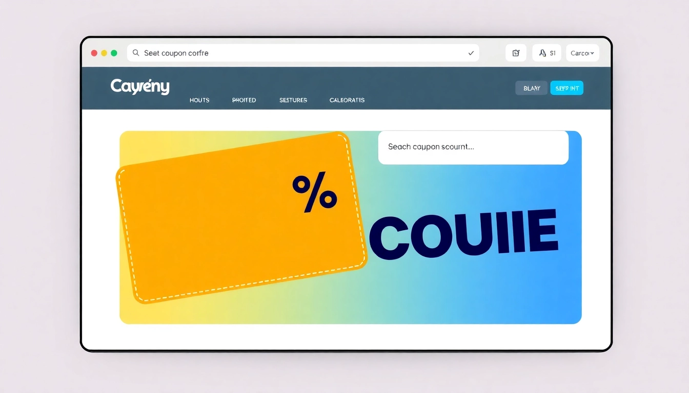 Visually appealing Rabatt discount banner showing digital coupons and savings symbols
