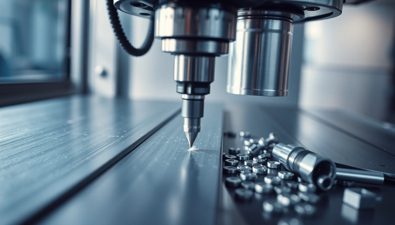 Professional frezowanie process with CNC machine shaping aluminum for electronic enclosures in