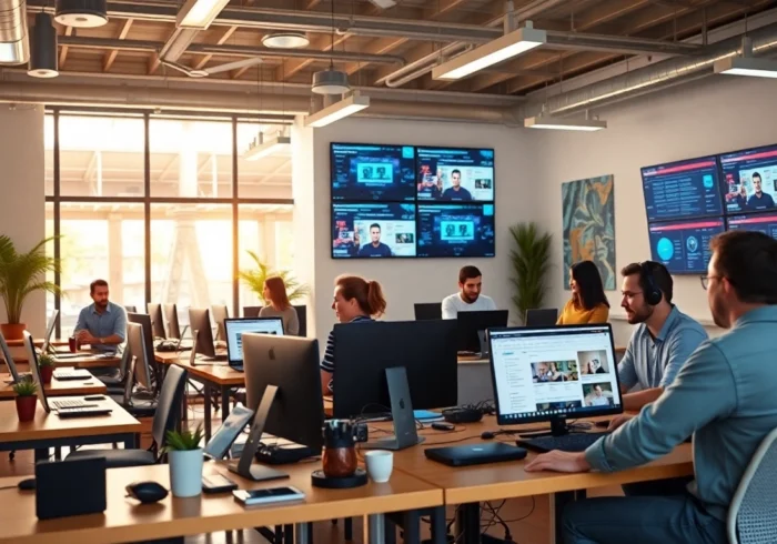 French freelance market thriving with professionals working remotely on modern digital devices