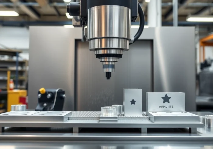 Professional machinist performing frezowanie on aluminum with advanced CNC equipment in a