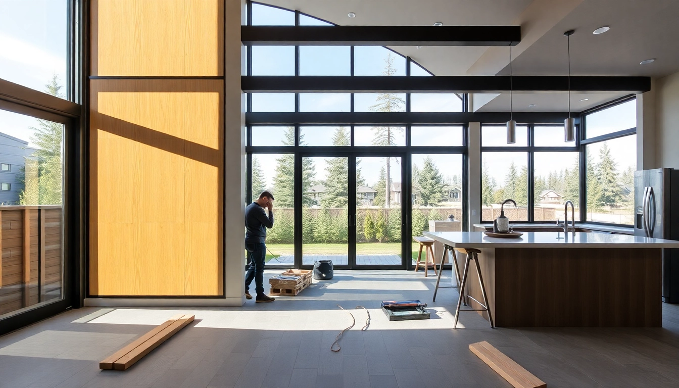 Skilled renovation company calgary team transforming a kitchen with modern design and quality