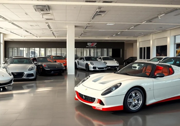 Proven compro auto services showcasing luxury cars with professional staff and satisfied