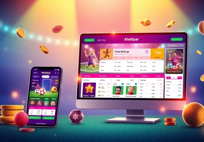Kheloyar online betting platform active on mobile device with sports icons, highlighting