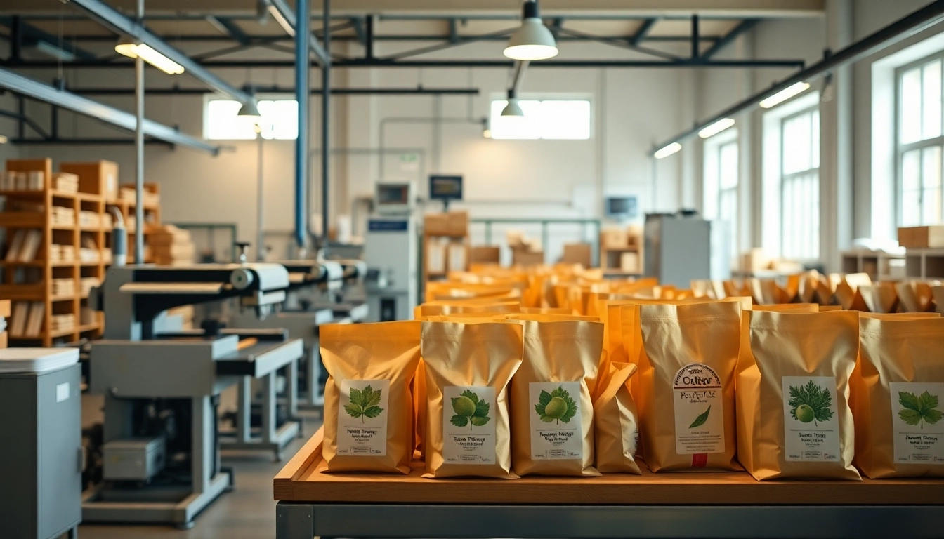 High-quality torba papierowa being filled and sealed by professional equipment for eco-friendly