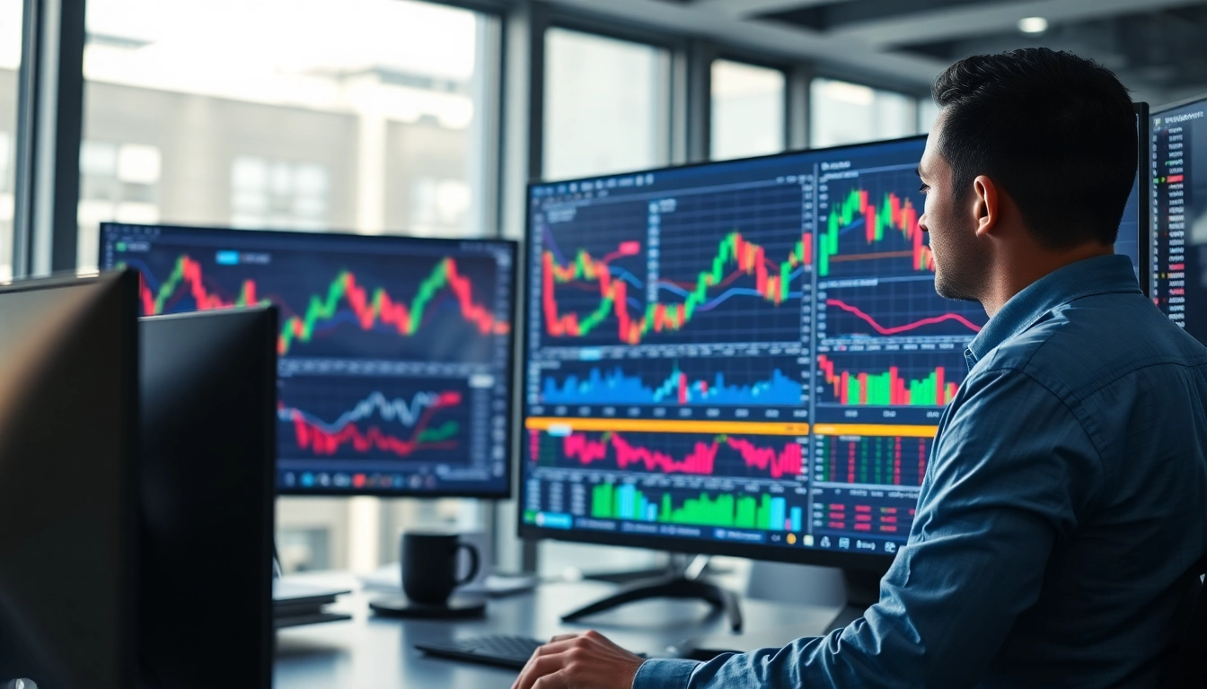 Trading view platform displaying detailed charts and trading data for forex and stocks analysis