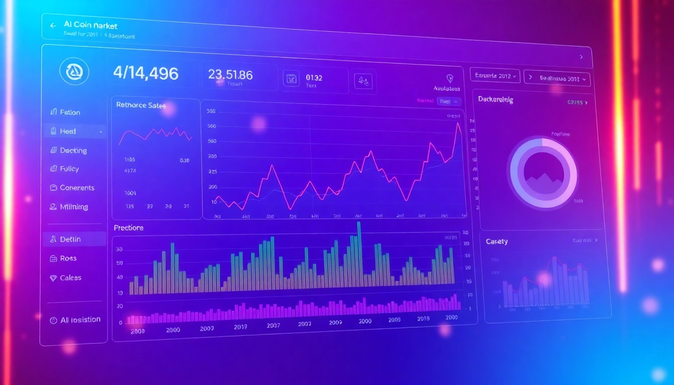 Professional trader analyzing aicoin market trends using high-tech digital platform for