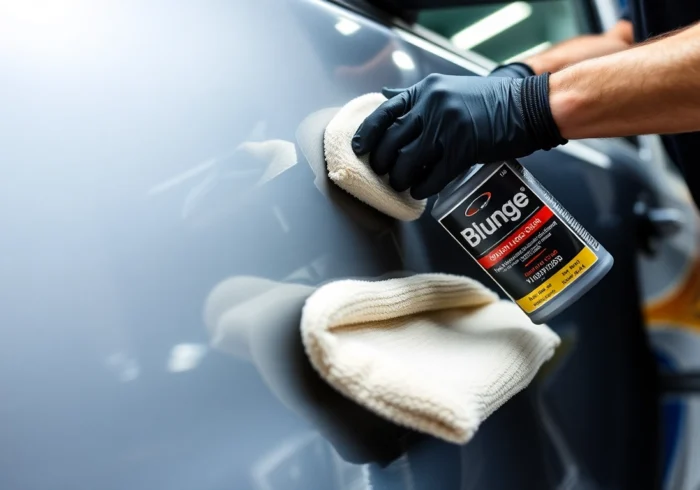 Blung professional detailing with microfiber towels enhancing van shine and durability