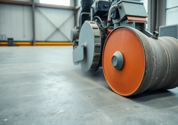 Concrete grinding Birmingham experts smoothing a durable concrete surface with advanced