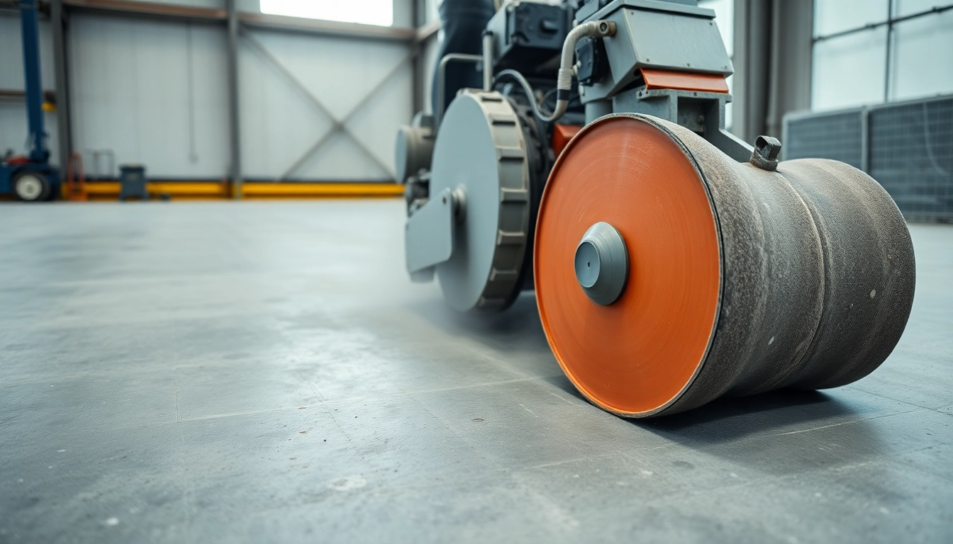 Concrete grinding Birmingham experts smoothing a durable concrete surface with advanced